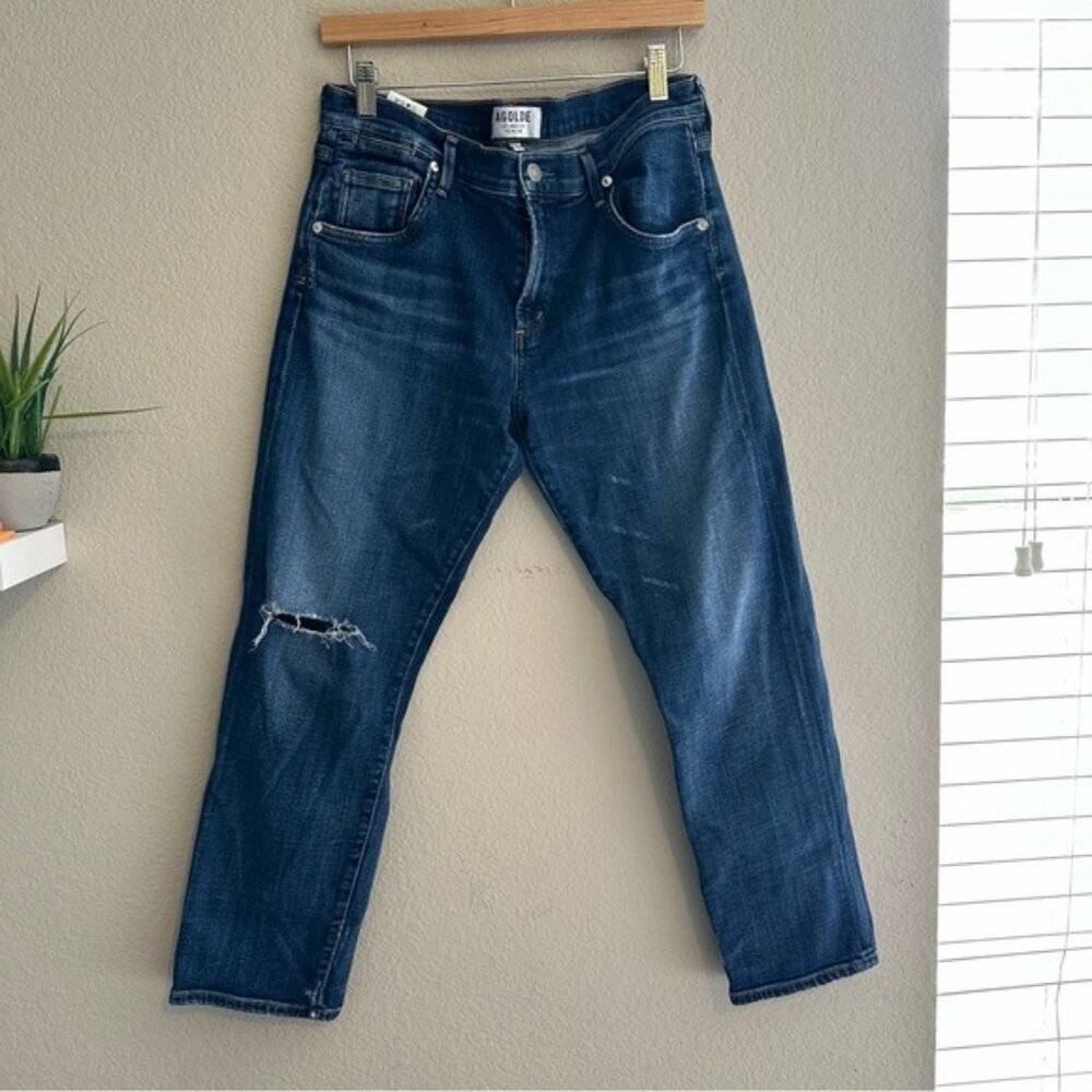 Agolde Isabel Slim Boyfriend Ankle In Starwood Distressed Size 30 View 6
